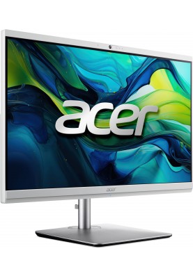 Acer Комп'ютер персональний моноблок Aspire C24-195ES 23.8" FHD Intel U7-155U, 32GB, F1TB, UMA, WiFi, кл+м, 3р, без ОС, сірий