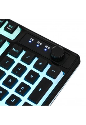 2E Gaming Клавіатура мембранна KG390 100key, USB-A/WL/BT, EN/UA, RGB, чорний