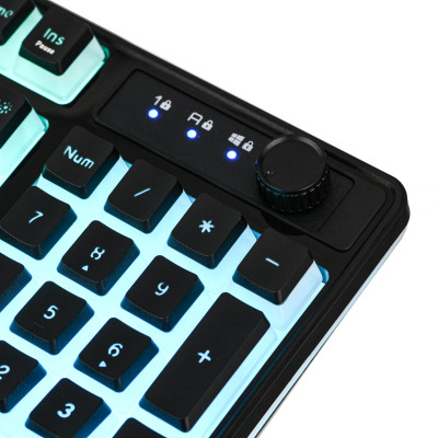 2E Gaming Клавіатура мембранна KG390 100key, USB-A/WL/BT, EN/UA, RGB, чорний