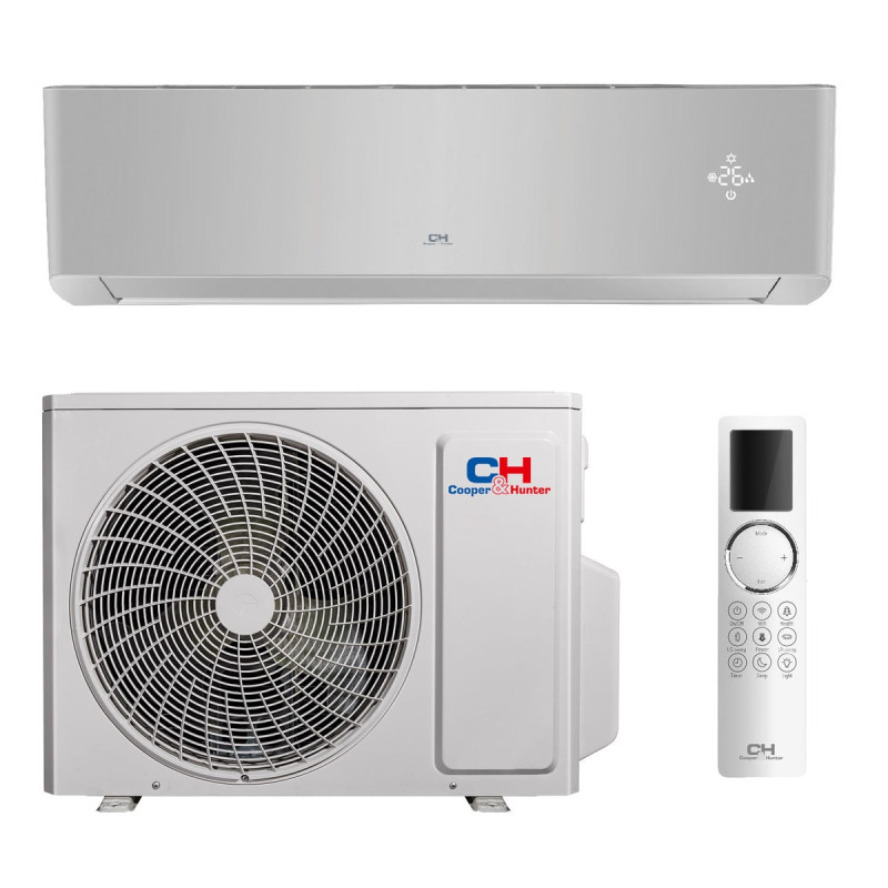 Cooper&Hunter Кондиціонер Supreme Continental 55м2 інвертор 18000BTU 5.3кВт A++/A+++ -25°С Wi-Fi R32 сріблястий