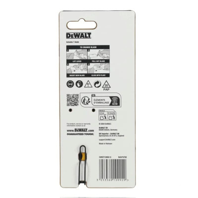 DeWALT Ніж будівельний трапецієподібний складний DeWALT, з фіксованим лезом, корпус пластик, 82мм DeWALT Ніж будівельний трапецієподібний складний DeWALT, з фіксованим лезом, корпус пластик, 82мм