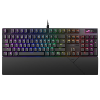 ASUS Клавіатура механічна ROG Strix Scope II, 105key, NX Snow, USB-A, EN, RGB, чорний
