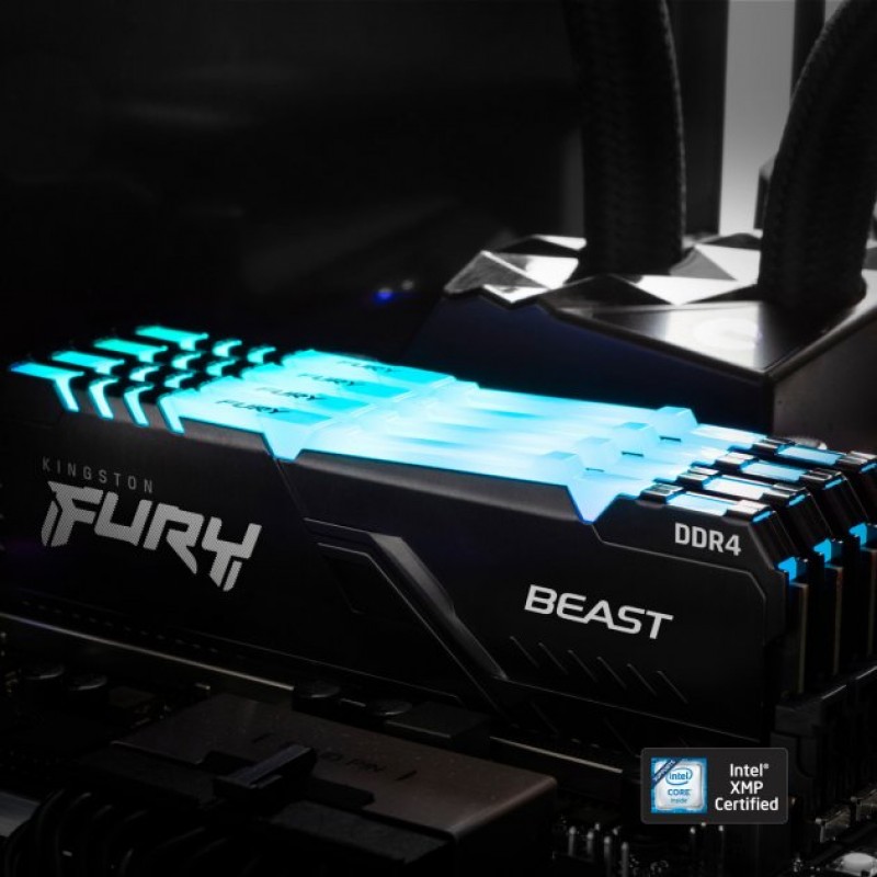 Kingston Пам'ять ПК DDR4 16GB 3200 FURY Beast RGB