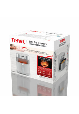 Tefal Мультипіч Easy Fry Infrared, 1500Вт, чаша-7л, сенсорне керув., 8 програм, з віконцем, пластик, світло-сірий