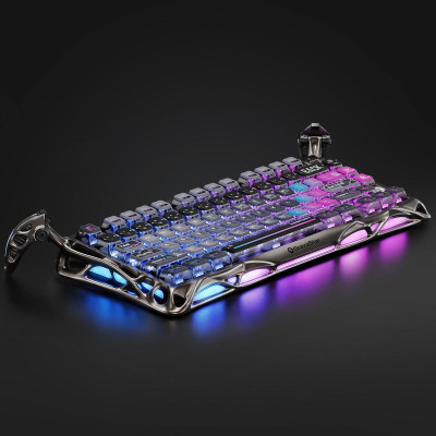 GravaStar Клавіатура механічна GravaStar K1 Pro 80keys, GravaStar x Kailh Speedy Mint, BT/WL/USB, cyberpunk