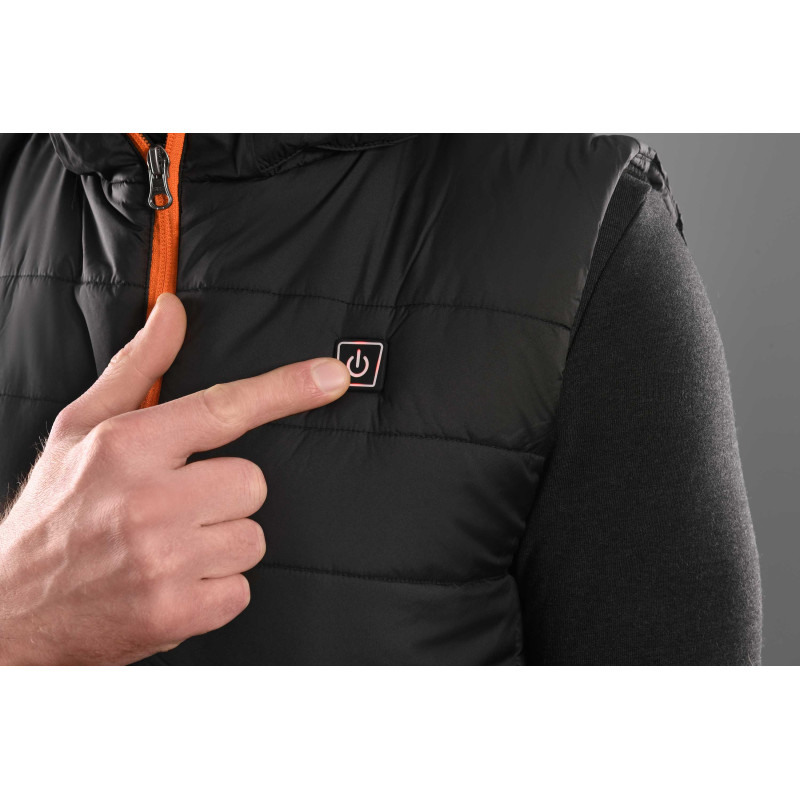 2E Tactical Жилет з підігрівом Heat Power Plus Black з капюшоном, розмір XXL