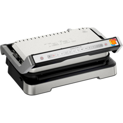 Tefal Гриль прижимний OptiGrill 2in1 XL 2200Вт, темп. режимів-4, з`ємні пластини, сенсор товщини продуктів, метал