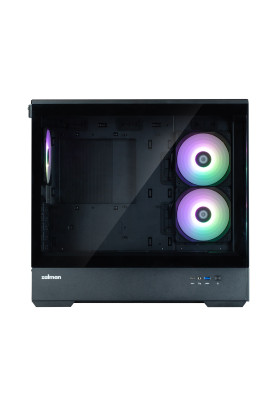 Zalman Корпус P30 Black V2, без БР, 1xUSB3.0, 1хUSB Type-C, 3x120мм ARGB, TG Front/Side Panel, mATX, чорний