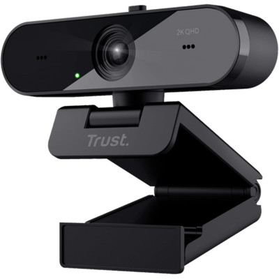 Trust Вебкамера Trust Taxon ECO, 2K QHD, 30 fps, auto focus, OEM BOX, чорний