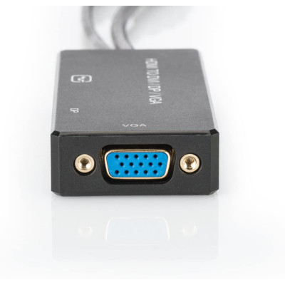 Digitus Перехідник HDMI - DP+DVI+VGA UHD 4K, M-F/F/F, 3 in 1