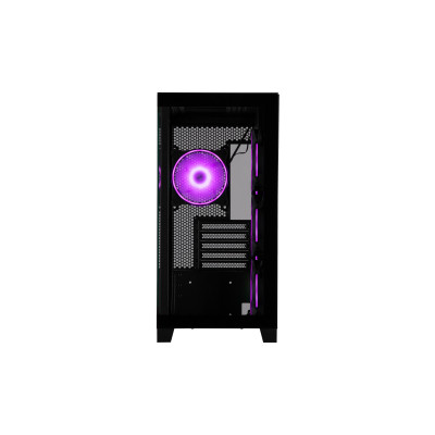 2E Gaming Корпус Fantom GK701B без БЖ 2xUSB3.0, 1xUSBType-C, 4x120мм ARGB, VGA 400мм, LCS ready, контролер з пультом, TG Side/Front Panel, mATX, чорний