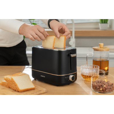 ARDESTO Тостер T-F420B, 800Вт, пластик, 2 слоти, чорний ARDESTO Тостер T-F420B, 800Вт, пластик, 2 слоти, чорний