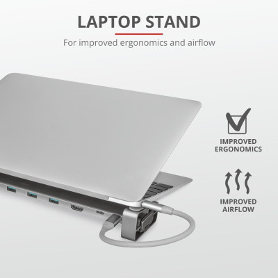 Trust Dalyx Aluminium 10-in-1 USB-C Multi-port Dock