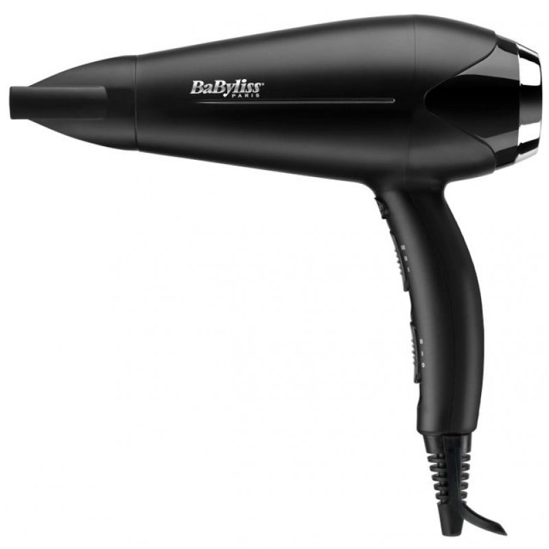 BaByliss Фен D572DE, 2200Вт,дифузор, концентратор, чорний