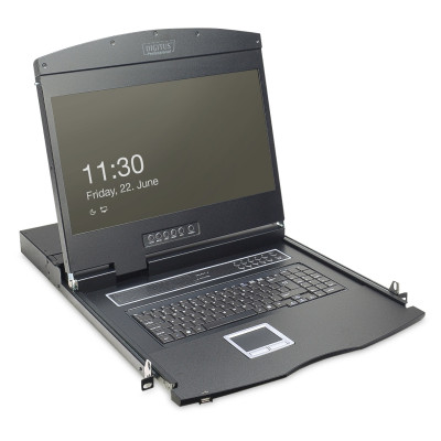 Digitus Консоль Modular 19" TFT, 8 port KVM, RU keyboard, RAL 9005