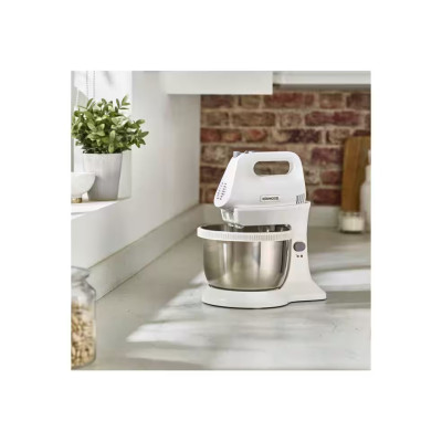 Kenwood Міксер стаціонарний, 450Вт, насадки -2+блендер, вінчик, чаша -металл, 3.5л , білий