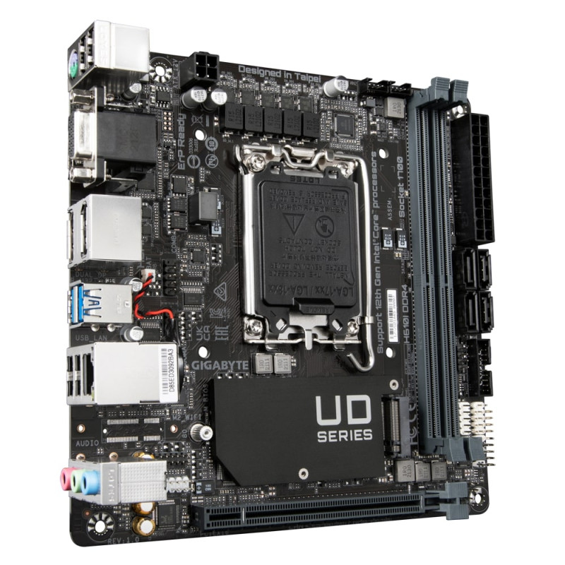 Gigabyte Материнська плата H610I DDR4 s1700 H610 2xDDR4 M.2 HDMI D-Sub mITX