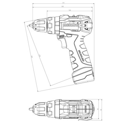 Metabo Шурпокрут-дриль POWERMAXX SB BL, акумуляторний,Li-Power, 2*12В, 2 Аг, кейс, 0.7кг