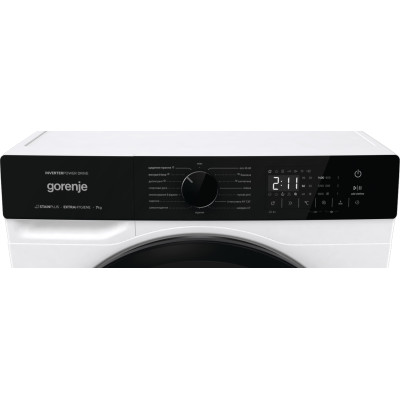 Gorenje Пральна машина фронтальна, 7кг, 1400, A+++, 47см, дисплей, пар, інвертор, білий