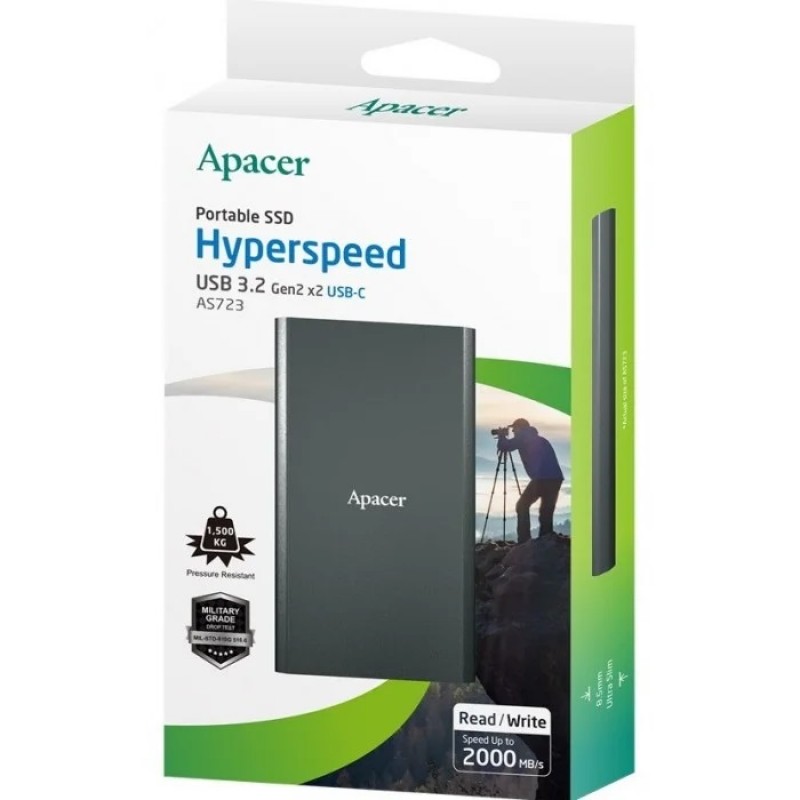 Apacer Портативний SSD 500GB USB 3.2 Gen 2x2 Type-C AS723