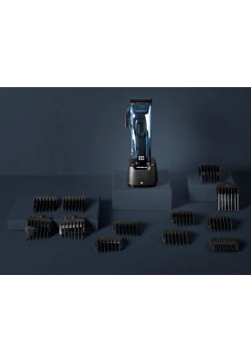 Rowenta Машинка для стрижки Barber Experience, для голови, мережа+акум., роторний мотор DC, насадок-12, нержавіюча сталь з покриттям DLC, синій