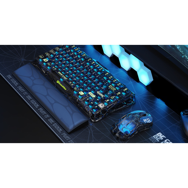 GravaStar Миша Mercury M2, BT/WL/USB-A, RGB, чорно-прозорий