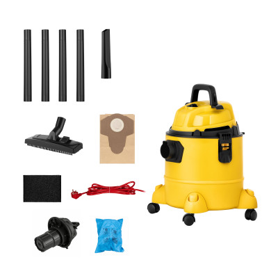 2E Пилосос професійний 2E PowerClean 20P 1000Вт 15кПа контейнер 20л вологій/сухій прибирання функція повітродувки IPX4 4.8кг