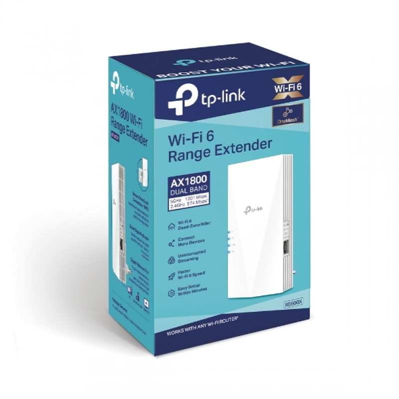 TP-Link Повторювач Wi-Fi сигналу RE600X AX1800 1хGE OneMesh