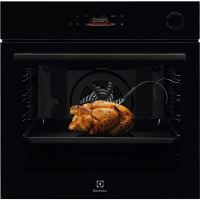 Electrolux Духовий шафа електричний, 72л, А+, пара, дисплей, конвекція, піроліз, ф-ція пароварки, телескопічні напрямні, чорний