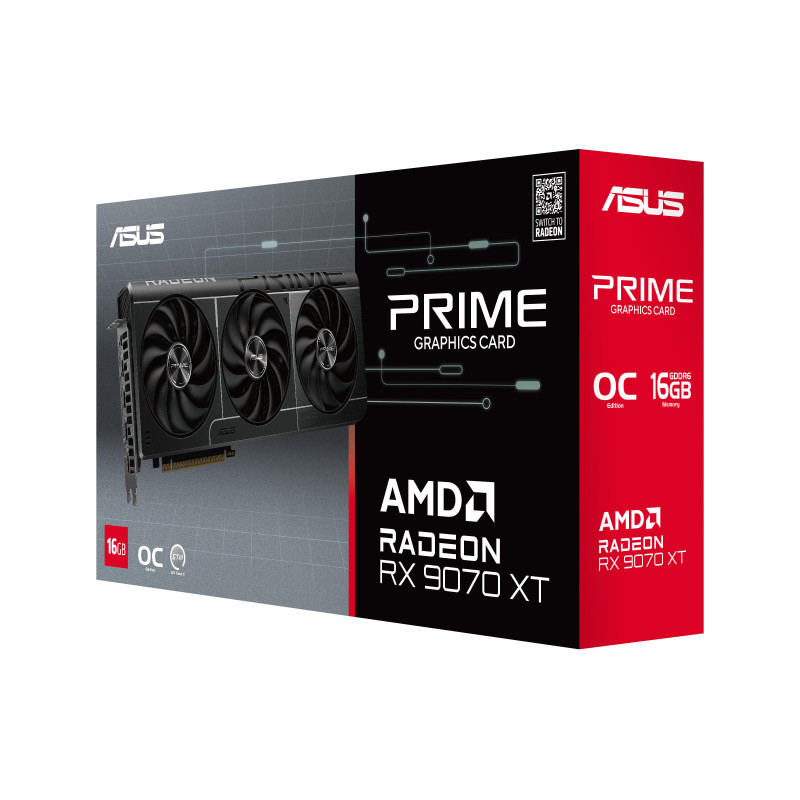 ASUS Вiдеокарта Radeon RX 9070 XT 16GB GDDR6 OC PRIME-RX9070XT-O16G