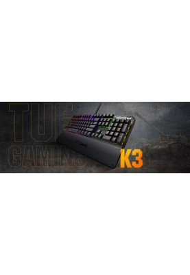 ASUS Клавіатура TUF Gaming K3 RGB 104key Kailh RD USB UA Black