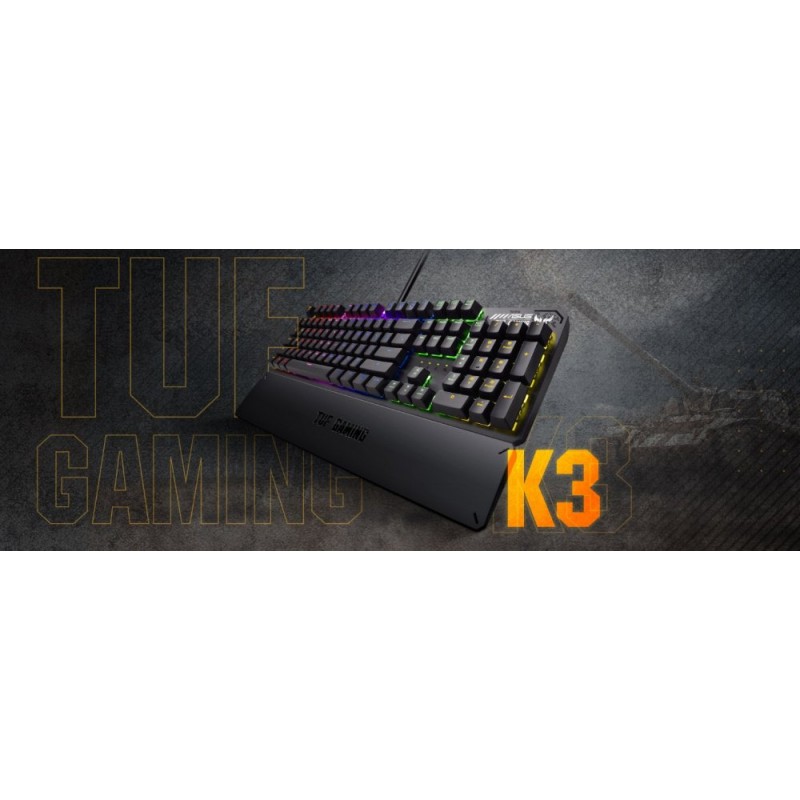 ASUS Клавіатура TUF Gaming K3 RGB 104key Kailh RD USB UA Black