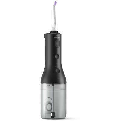 Philips Іригатор портативний Sonicare Cordless Power Flosser 3000, чаша 250 мл, чохол, 2 насадки , чорний