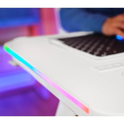 Trust Стіл GXT 709W LUMINUS, (120х74см), RGB, білий