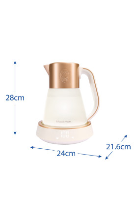 Russell Hobbs Електрочайник Calm, 1.7л, скло, біло-мідний
