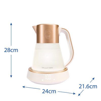 Russell Hobbs Електрочайник Calm, 1.7л, скло, біло-мідний