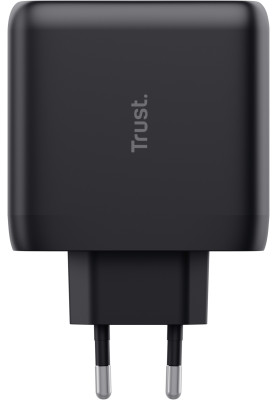 Trust Зарядне пристрій мережевий Maxo 65Вт, 2xUSB-C PD, чорний