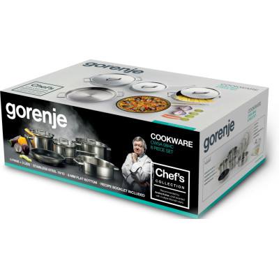 Gorenje Набір посуду CHEF'S COLLECTION, 8 предметів, нержавіюча сталь