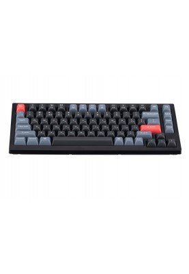 Keychron Клавиатура V1 84 Key QMK Gateron G PRO Red Hot-Swap RGB Knob Carbon Black