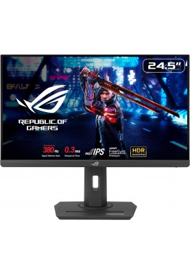 ASUS Монітор 24.5" ROG Strix XG259QNS 2xHDMI, DP, 2xUSB, Audio, IPS, 380Hz, 0.3ms, sRGB 110%, AdaptiveSync, Pivot, HDR400