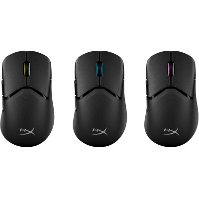 HyperX Миша Pulsefire SAGA PRO, RGB, USB-A/WL/BT, чорний