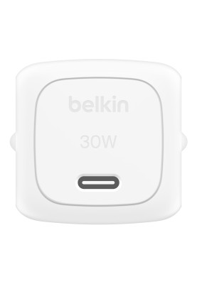 Belkin Зарядний пристрій мережевий 30Вт USB-С PD PPS, білий