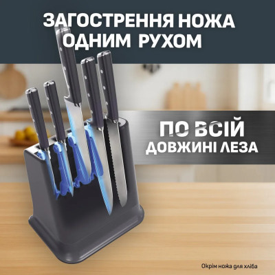 Tefal Набір ножів Tefal Ever Sharp Pro, 6 предметів, нержавіюча сталь, бакеліт, чорний Tefal Набір ножів Tefal Ever Sharp Pro, 6 предметів, нержавіюча сталь, бакеліт, чорний
