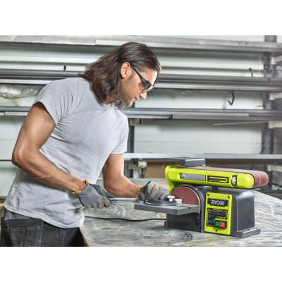 Ryobi Станок шліфувальний RBDS4601G, 375Вт, 100х914, 2850 об/хв Ryobi Станок шліфувальний RBDS4601G, 375Вт, 100х914, 2850 об/хв