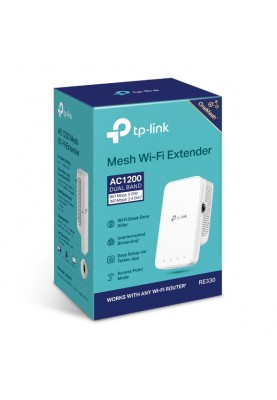 TP-Link Повторювач Wi-Fi сигналу RE330 AC1200 1хFE LAN OneMesh