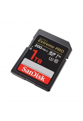 SanDisk Карта пам'яті SD 1TB C10 UHS-I U3 R200/W140MB/s Extreme Pro V30