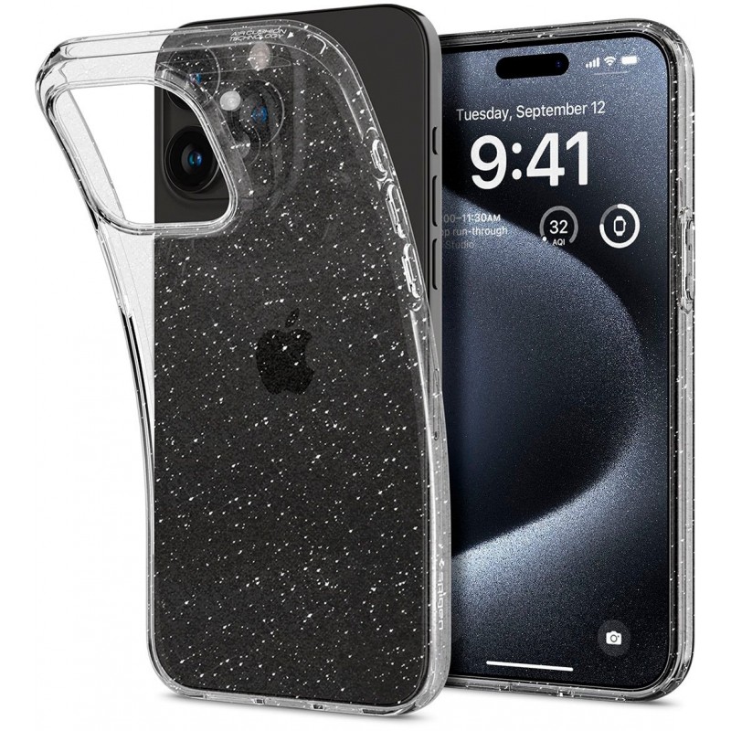 Spigen Чохол для Apple iPhone 15 Pro Liquid Crystal Glitter, Crystal Quartz