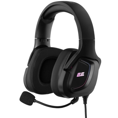 2E Gaming Гарнітура ігрова HG340, mini-jack/dual 3.5mm, RGB, 2м, чорний
