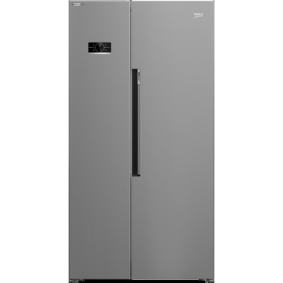 Beko Холодильник SBS, 179x91x71, xолод.відд.-368л, мороз.відд.-190л, 2дв., E, NF, дисплей, нерж