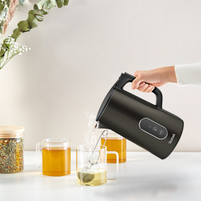 Tefal Електрочайник DIGITAL, 1,7л, з підвійними стінками, цифровий дисплей, сіро-чорний